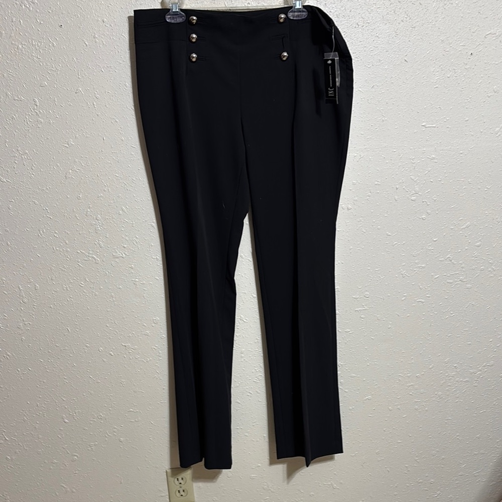 INC International Concepts Black Straight Leg Dress Pants